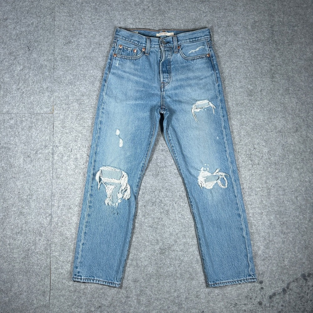 Levi's Denim Jeans Women 26 Blue Wedgie Straight High Rise Ankle Mom Vintage